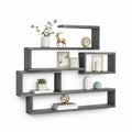 Étagère murale de rangement modulable 5 niveaux en MDF rectangulaire gris anthracite 160 x 24 x 100 cm